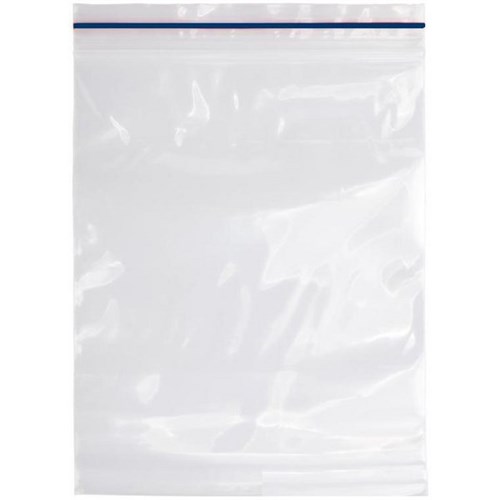 Resealable Plastic Bags 195x195mm 40 Micron Clear, Pack of 100