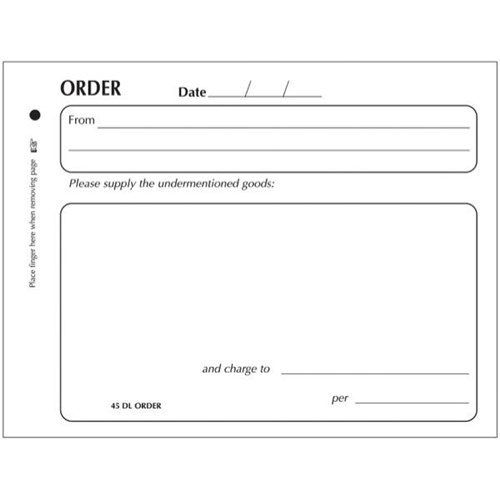 Collins 45DL Order Book NCR Duplicate Set of 100