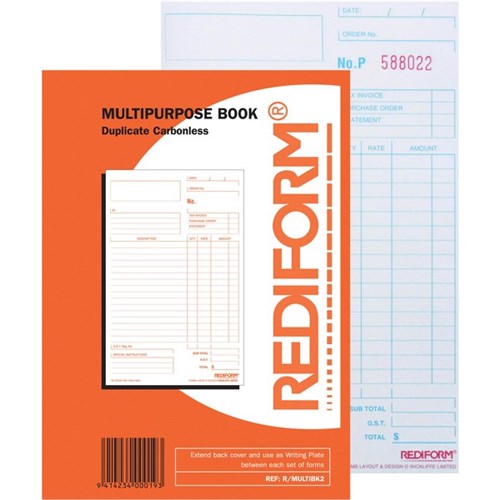 Rediform Multipurpose Book NCR Duplicate, Set of 50