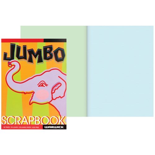 Warwick Jumbo Scrapbook Coloured Paper 335x245mm 28 Leaves