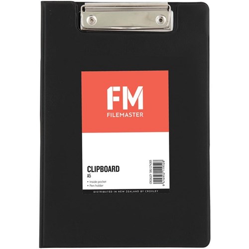 FM PVC Clipboard A5 Black