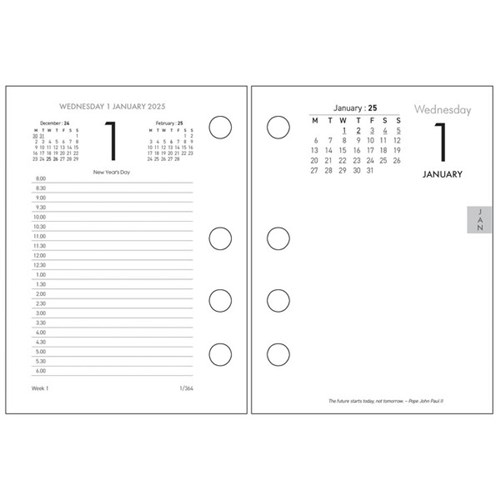 Collins 13E Side Opening Calendar Refill 2025