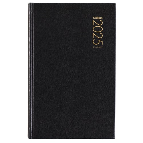 Collins 81A 1/2 Hour Appointment Diary 125x195mm 1 Day Per Page 2025 Black