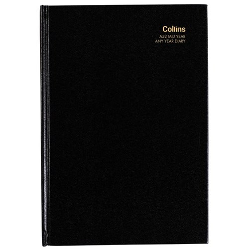 Collins A52 Mid Year Diary A5 2 Days Per Page 1 July to 30 June Any Year