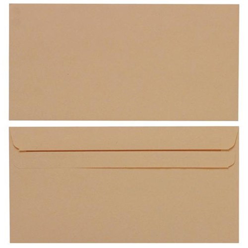 Croxley DLE Wallet Envelopes Seal Easi Manilla 133001, Box of 500