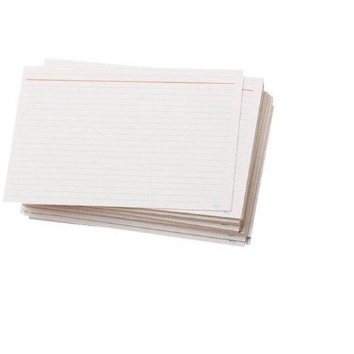 64C System Cards, Feint Head, Ruled, 6x4 Inch, 150x100mm, Pack of 100