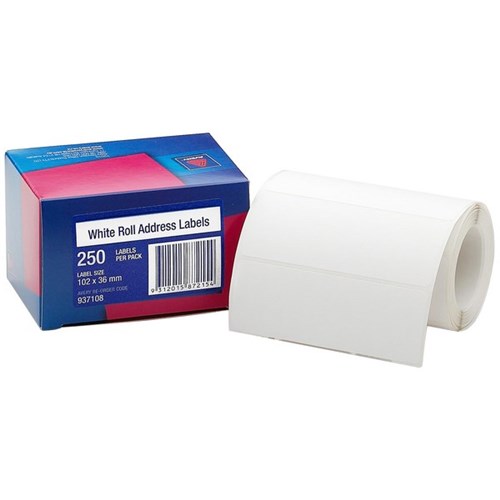 Avery Roll Address Labels 102x36mm, Box of 250