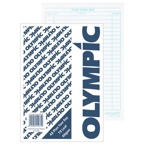 Olympic A5 Plan your Day Pad 24 Lines 75 Sheets