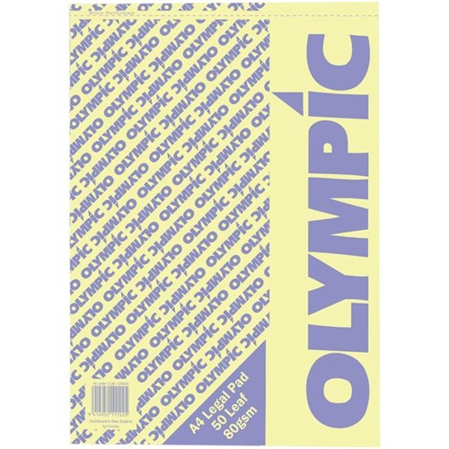 Olympic A4 Legal Pad Yellow 50 Sheets