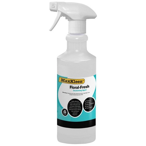 MaxKleen Floral Fresh Empty Trigger Spray Bottle Kit 1L