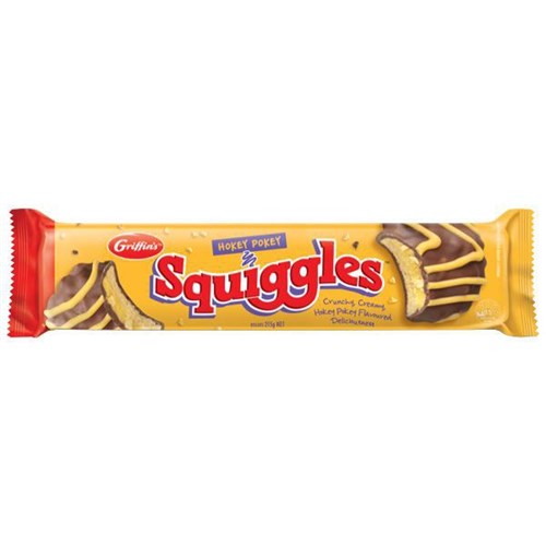 Griffin's Squiggles Biscuits Hokey Pokey 215g