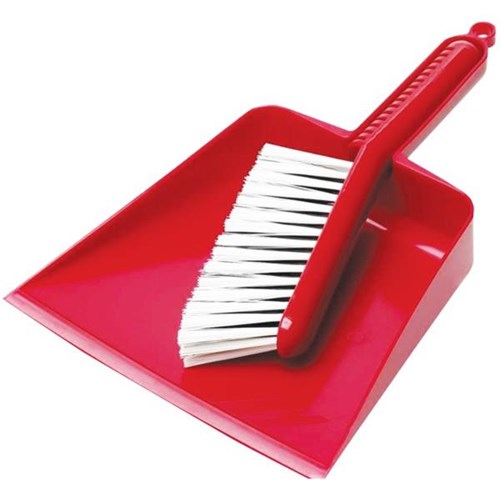 Raven Dustpan Set Red