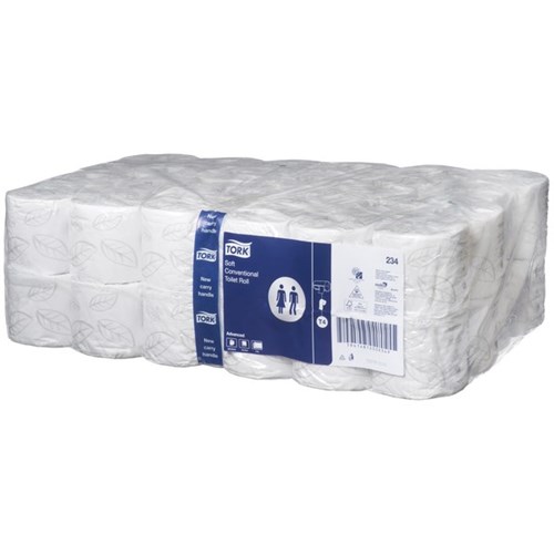 Tork Soft T4 Advanced Toilet Tissue Individually Wrapped 2 Ply 400 Sheet 0000234, Carton of 48 Rolls