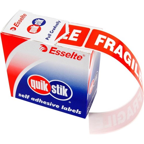 Quik Stik Fragile Dispenser Labels, Pack of 90