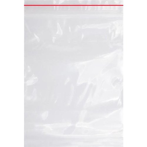 Heavy Duty Resealable Plastic Bags 155x230mm 70 Micron Clear, Pack of 50