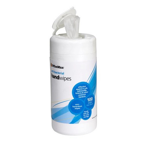 OfficeMax Antibacterial Hand Wipes, Tub of 100