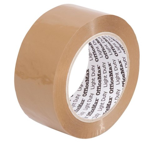 OfficeMax Light Duty Packaging Tape 48mm x 100m Tan Brown