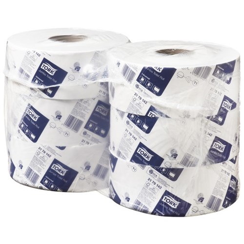 Tork T1 Universal Jumbo Toilet Tissue 1 Ply 2179142, Carton of 6