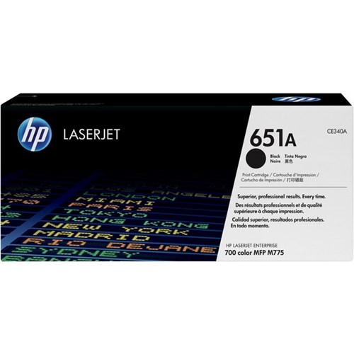 HP 651A Black Laser Toner Cartridge CE340A