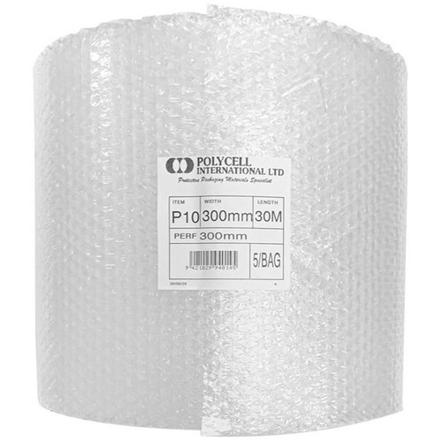 Air Bubble Polybubble Perforated Sheets Dispenser Box Refill 300mm x 30m, Roll of 100 Sheets