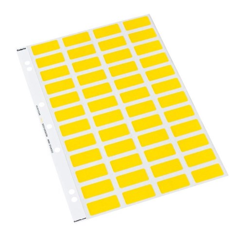 Colourfind Coloured Labels 161902 19mm Yellow, Sheet of 48