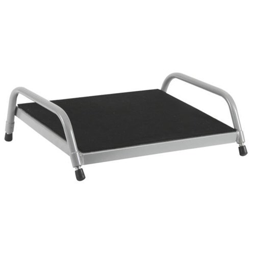 Fluteline Large Adjustable Footrest Silver Frame