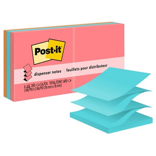 Post-it® Notes R330 Pop-Up 76x76mm Poptimistic, Pack of 6