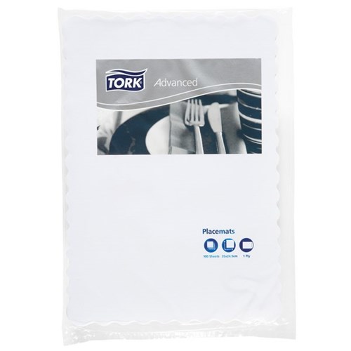 Tork 205350 Advance Placemats White, Carton of 2000