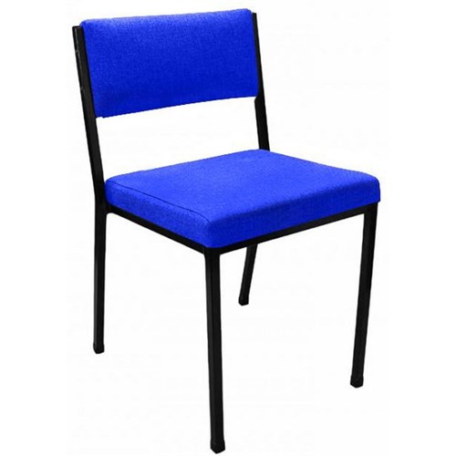 MS2 Stacker Chair Black Frame Electric Blue Fabric