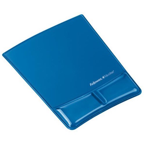 Fellowes Mouse Pad & Gel Wrist Rest Blue