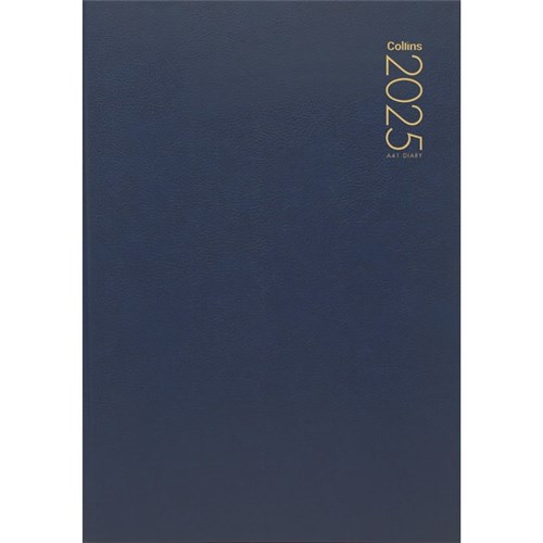 Collins A41 Diary A4 1 Day Per Page 2025 Blue