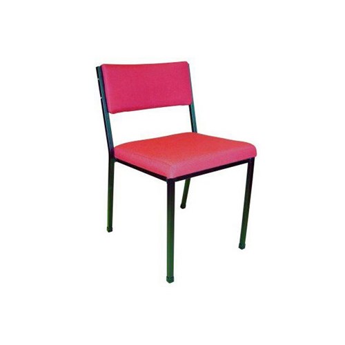 MS2 Stacker Chair Black Frame Crimson Red Fabric