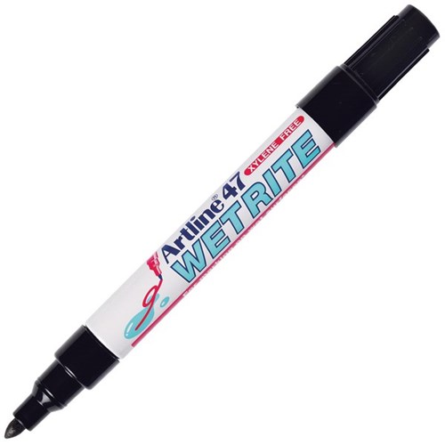 Artline 47 Black Wetrite Permanent Marker Bullet Tip