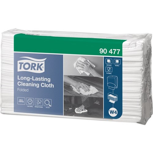 Tork W4 Long-Lasting Cleaning Cloths 90477 420 x 380mm, Pack of 100