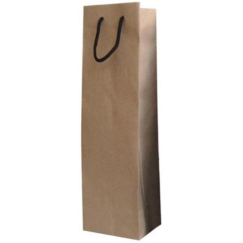 Wine Bottle Gift Bag Single 90 x 390mm Natural