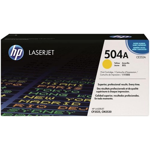 HP 504A Yellow Laser Toner Cartridge CE252A