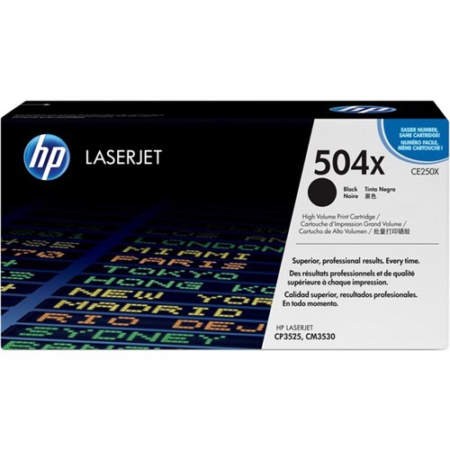 HP 504X Black Laser Toner Cartridge High Yield CE250X