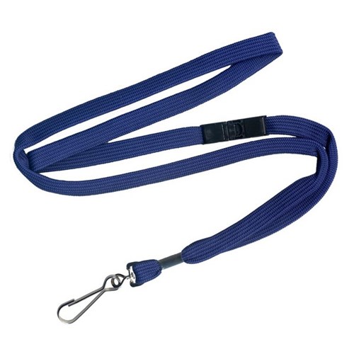 OfficeMax Breakaway ID Lanyard Swivel Hook 10mm Navy