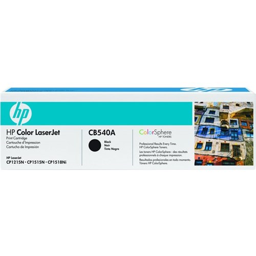 HP 125A Black Laser Toner Cartridge CB540A