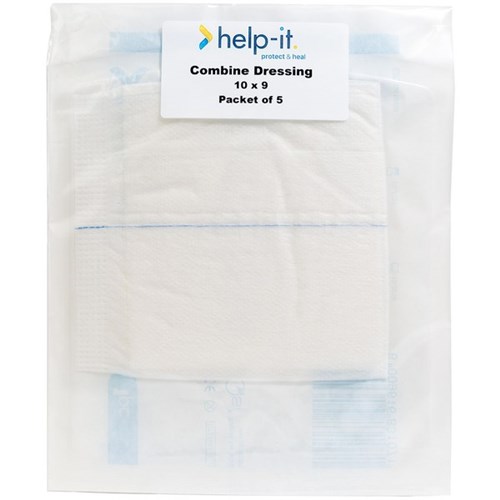 Help-It Combine Dressing 90x100mm, Pack of 5