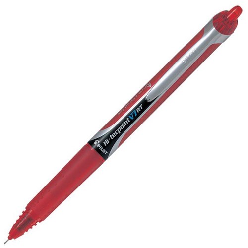 Pilot Hi-Tec V7RT Retractable Rollerball Pen 0.7mm Fine Tip Red