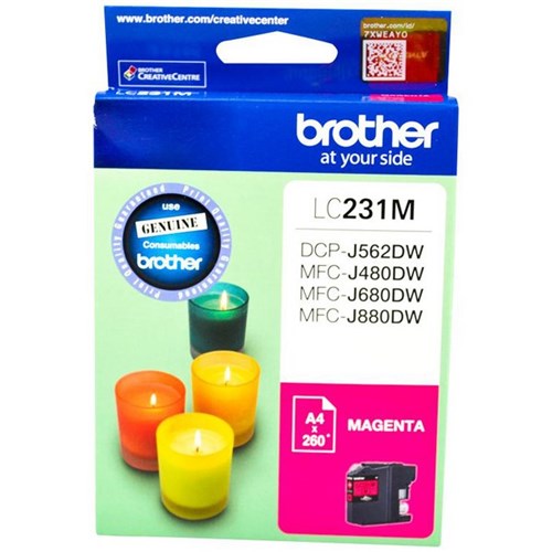 Brother LC231M Inkjet Cartridge, Magenta