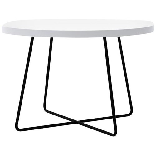 Criss Cross Coffee Table 600mm Snowdrift/Black