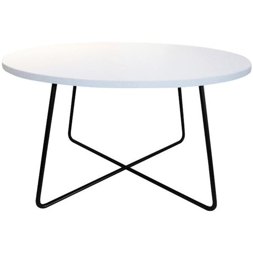 Criss Cross Coffee Table 600mm Snowdrift/Black