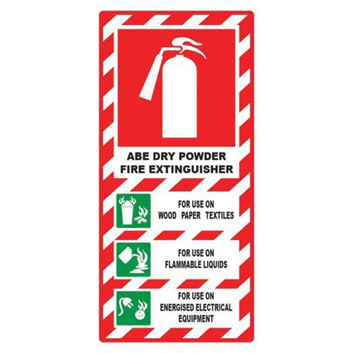 ABE Dry Powder Fire Extinguisher Safety Sign 240x340mm