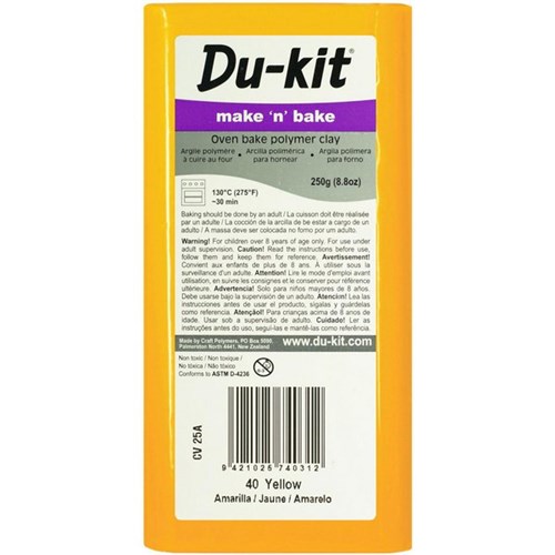 Du-kit Make n Bake Oven Bake Modelling Clay 250g Yellow