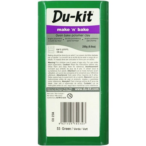 Du-kit Make n Bake Oven Bake Modelling Clay 250g Green