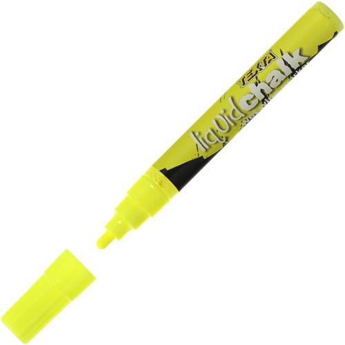 Texta Liquid Chalk Wet Wipe Window Marker 4.5mm Bullet Tip Yellow