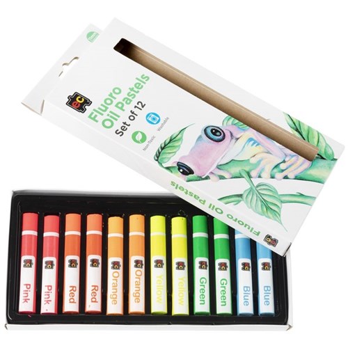 EC Oil Pastels Fluoro Colours, Pack of 12