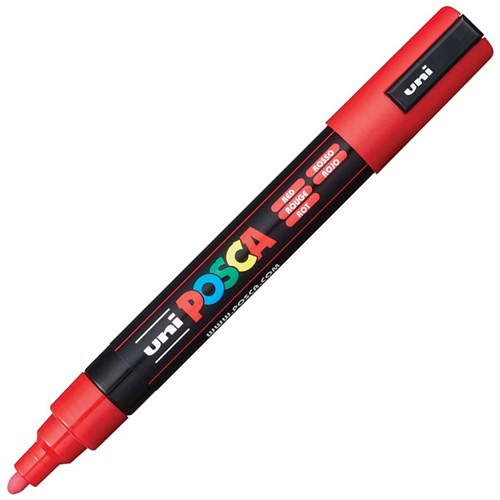 uni POSCA Red Paint Marker Pen Bullet Medium PC5-MR
